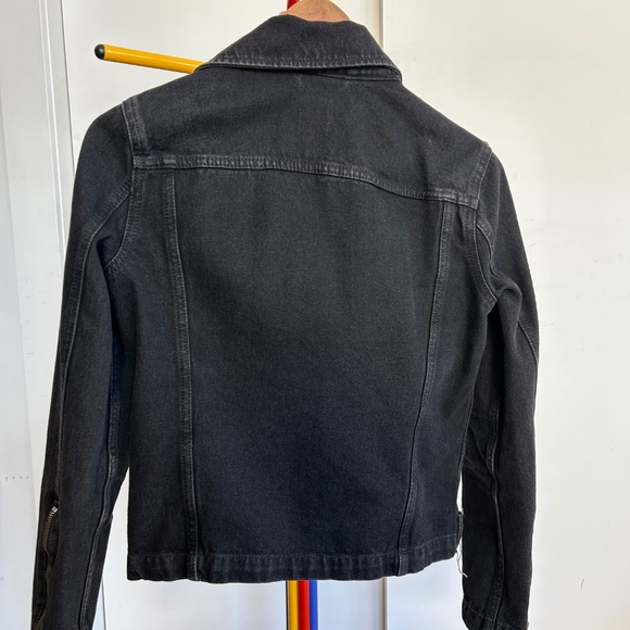 Gap Black Denim Moto Jacket - Picture 2 of 5